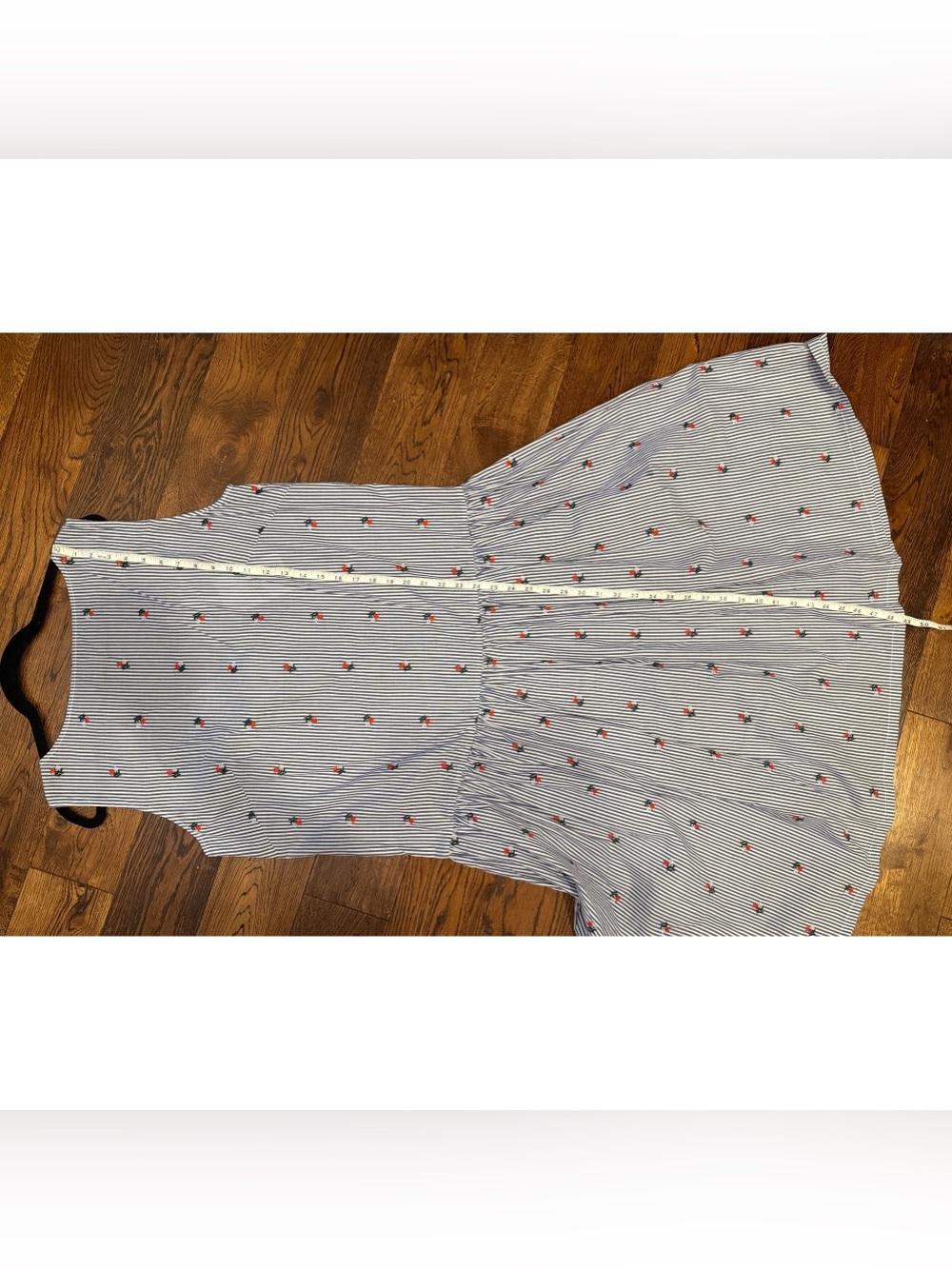 Caro Editions Sonya Dress - Blue White Stripe w. Flower - Picture 8 of 11